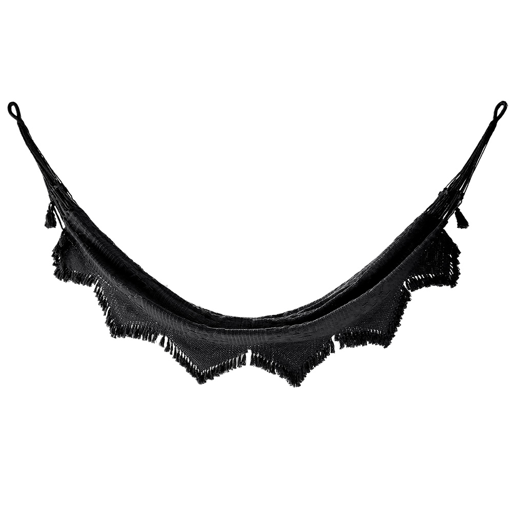 best luxury solid black handwoven outdoor hammock