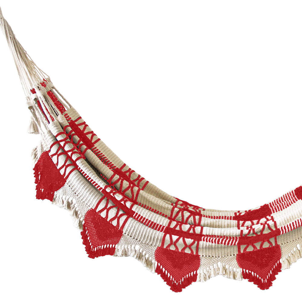 best luxury striped cherry red handwoven indoor or outdoor hammock