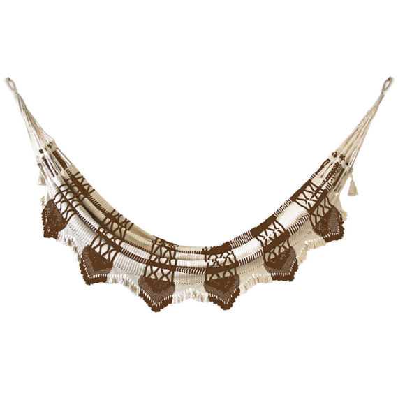 best luxury striped chocolate brown handwoven indoor or outdoor hammock
