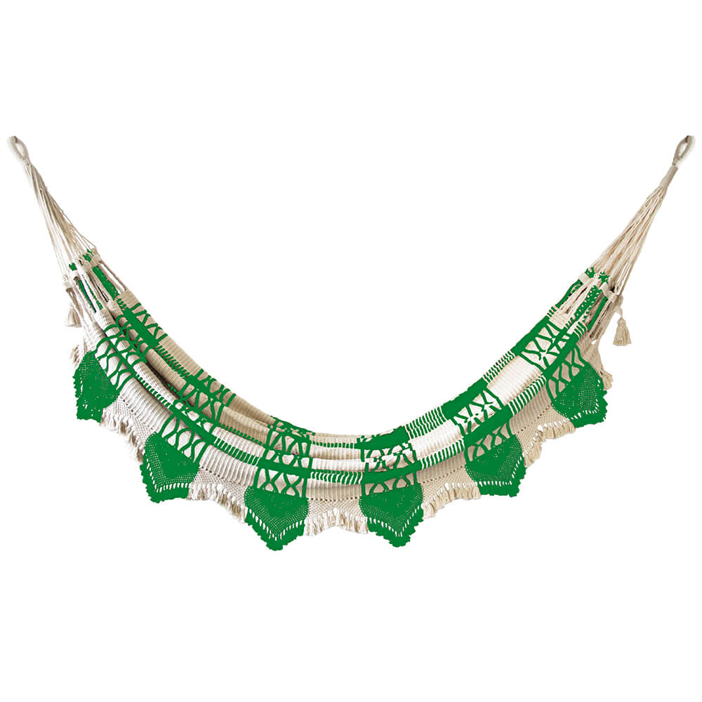 best luxury striped jade green handwoven indoor or outdoor hammock