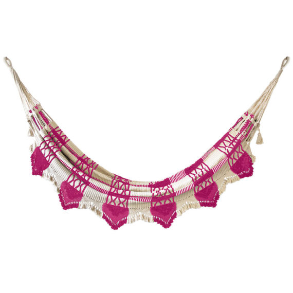 best luxury striped magenta handwoven indoor or outdoor hammock