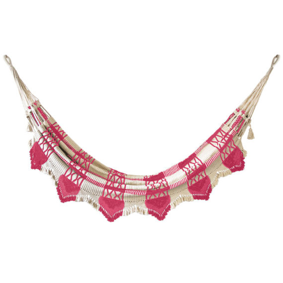best luxury striped pink handwoven outdoor hammock
