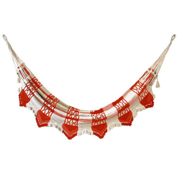 best luxury striped red handwoven outdoor hammock