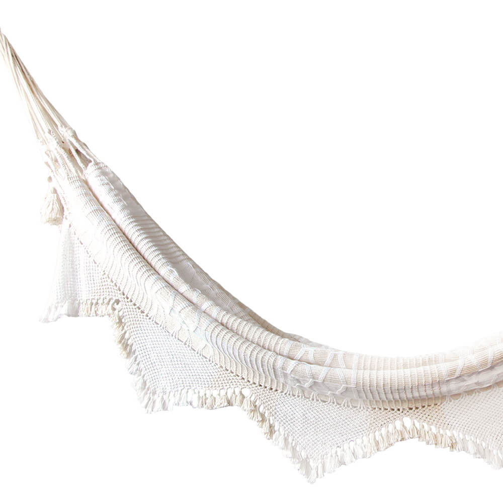 best luxury striped white and natural bolivian hammock