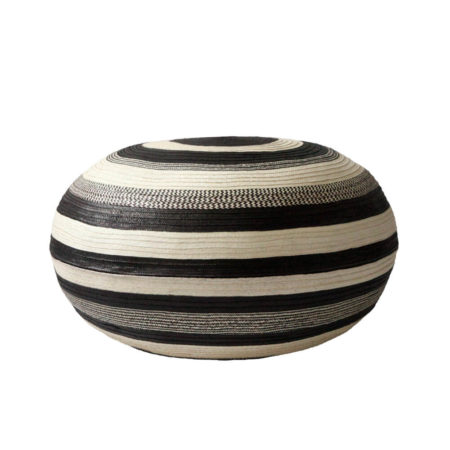 zenu pouf made in colombian from hand-woven cane fiber