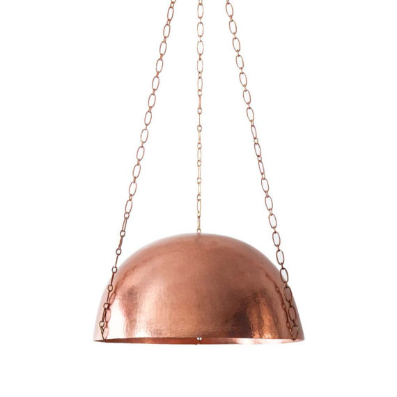 copper lamp pendant hanging handmade chain