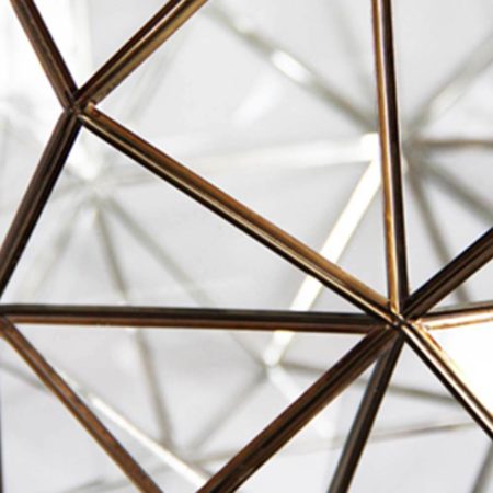 rombus light fixture from l'aviva home. handmade brass pendant light.
