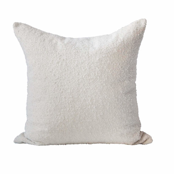 natural white throw pillow, decorative pillow, textured wool pillow