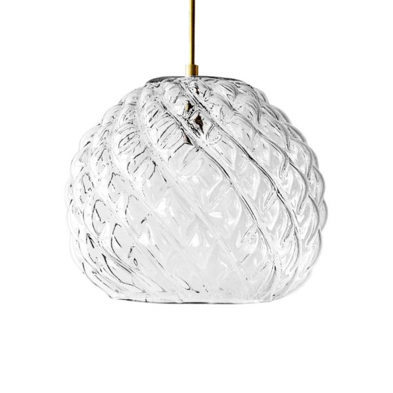 large handblown glass pendant light. a beautiful, modern light fixture.