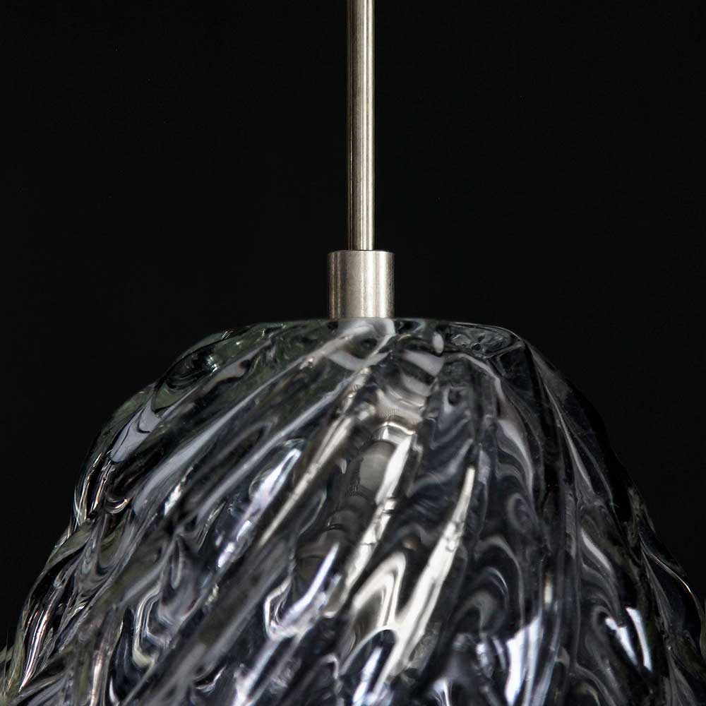 brushed nickel finish for the agave pendant light collection