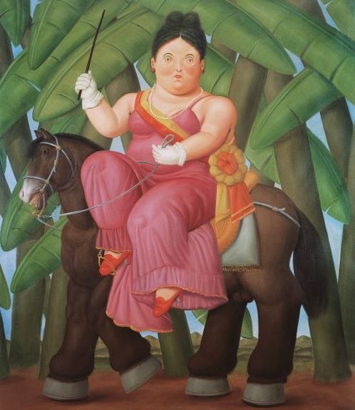 la dama painting by Botero