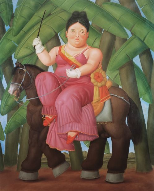 la dama painting by Botero