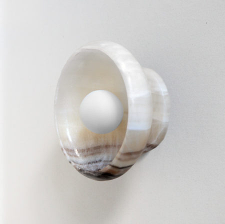 black and white onyx stone sconce.