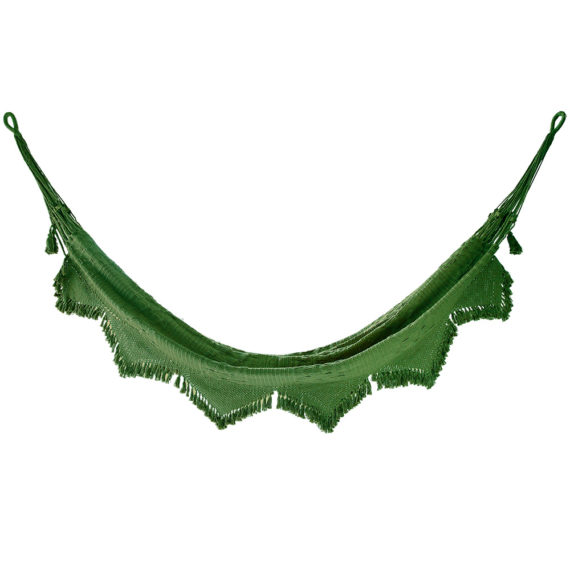 best colorful woven cotton hammock in green.