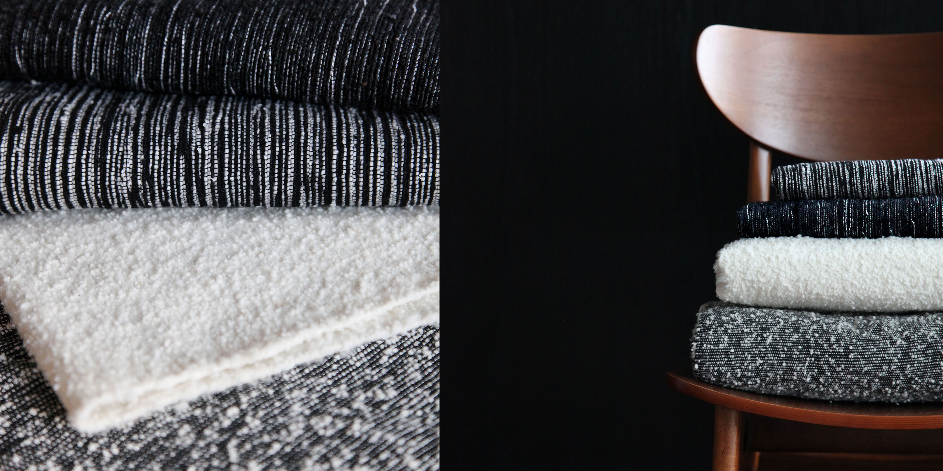 cotton and wool throw pillows in lush textures and natural colors