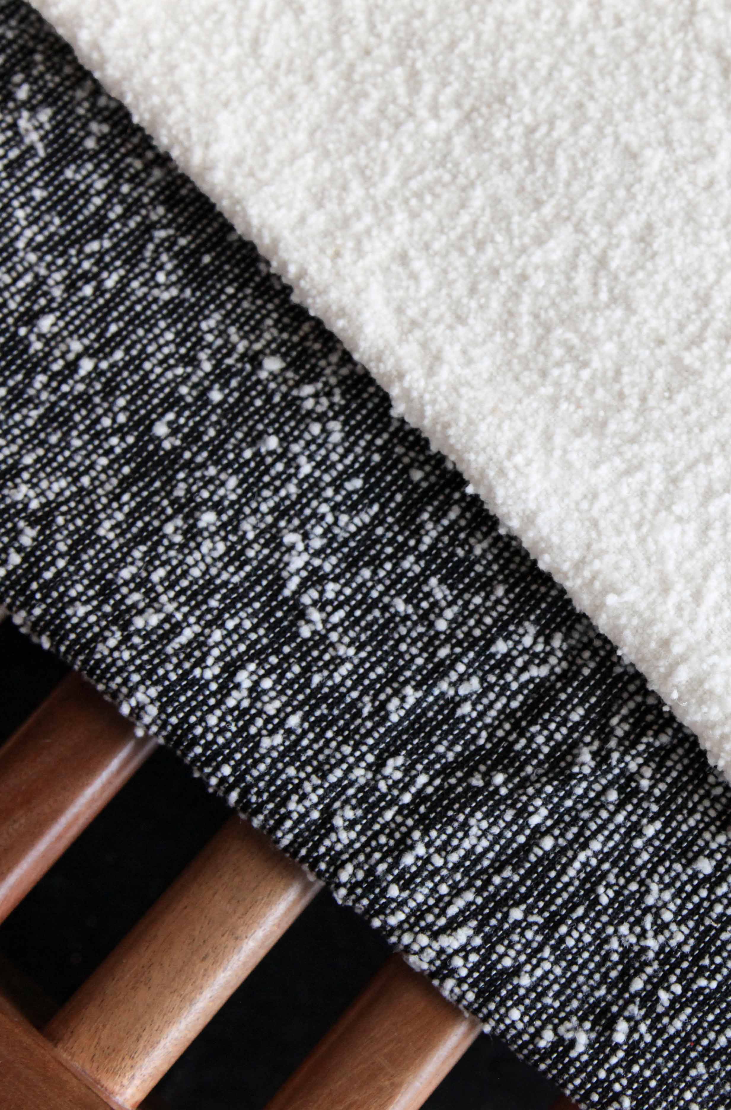 nubby, textured wool and cotton fabric by the yard