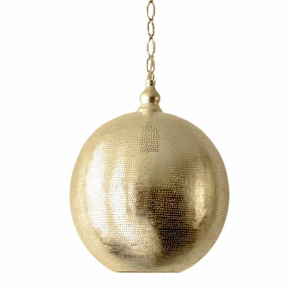 egyptian pendant light in a soft gold finish.