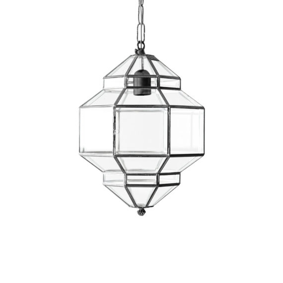 small modern glass pendant lamp.