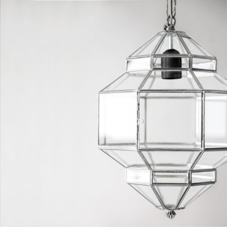 small modern glass pendant lamp.