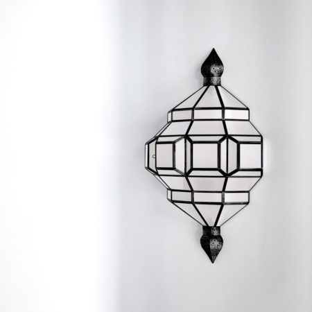 black and white sconce, wall mounted light fixture.