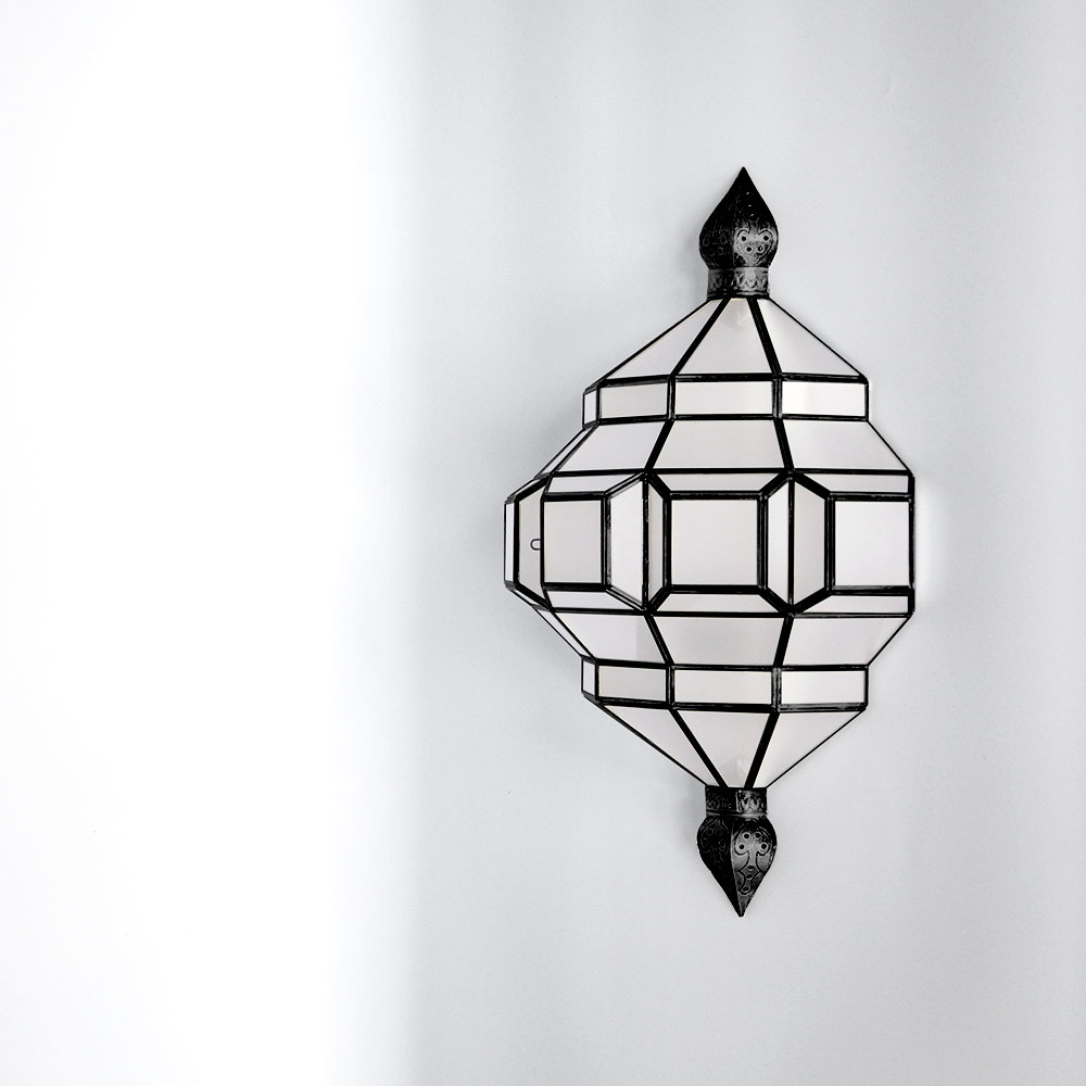 black and white sconce, wall mounted light fixture.
