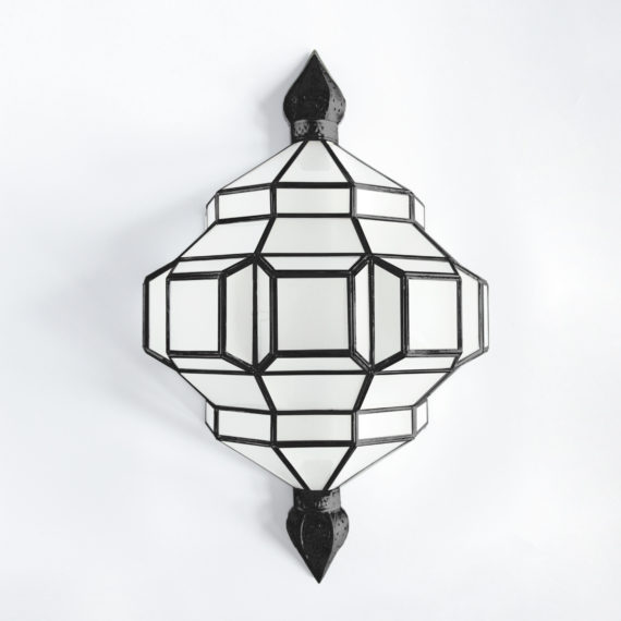 alhambra sconce with milk glass.