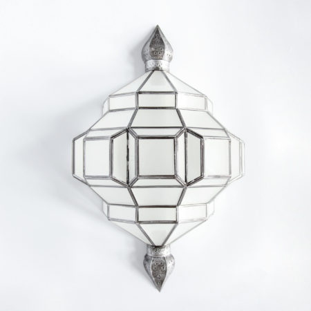 alhambra sconce with milk glass.