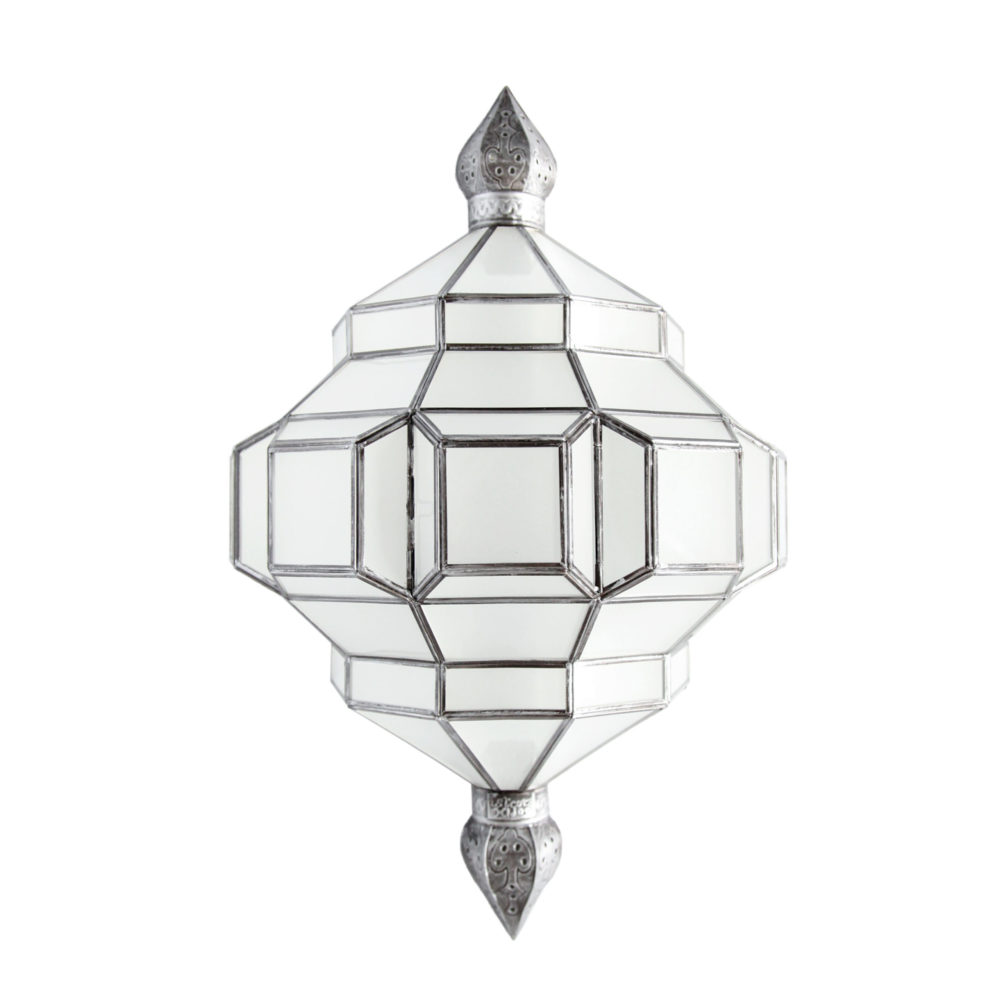 alhambra sconce with milk glass.