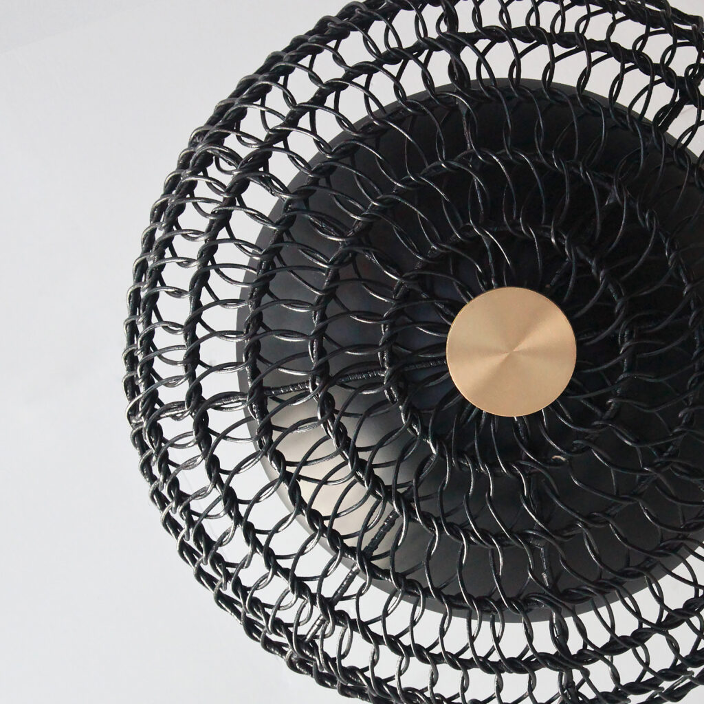 Black Rattan with Brushed Brass hover
