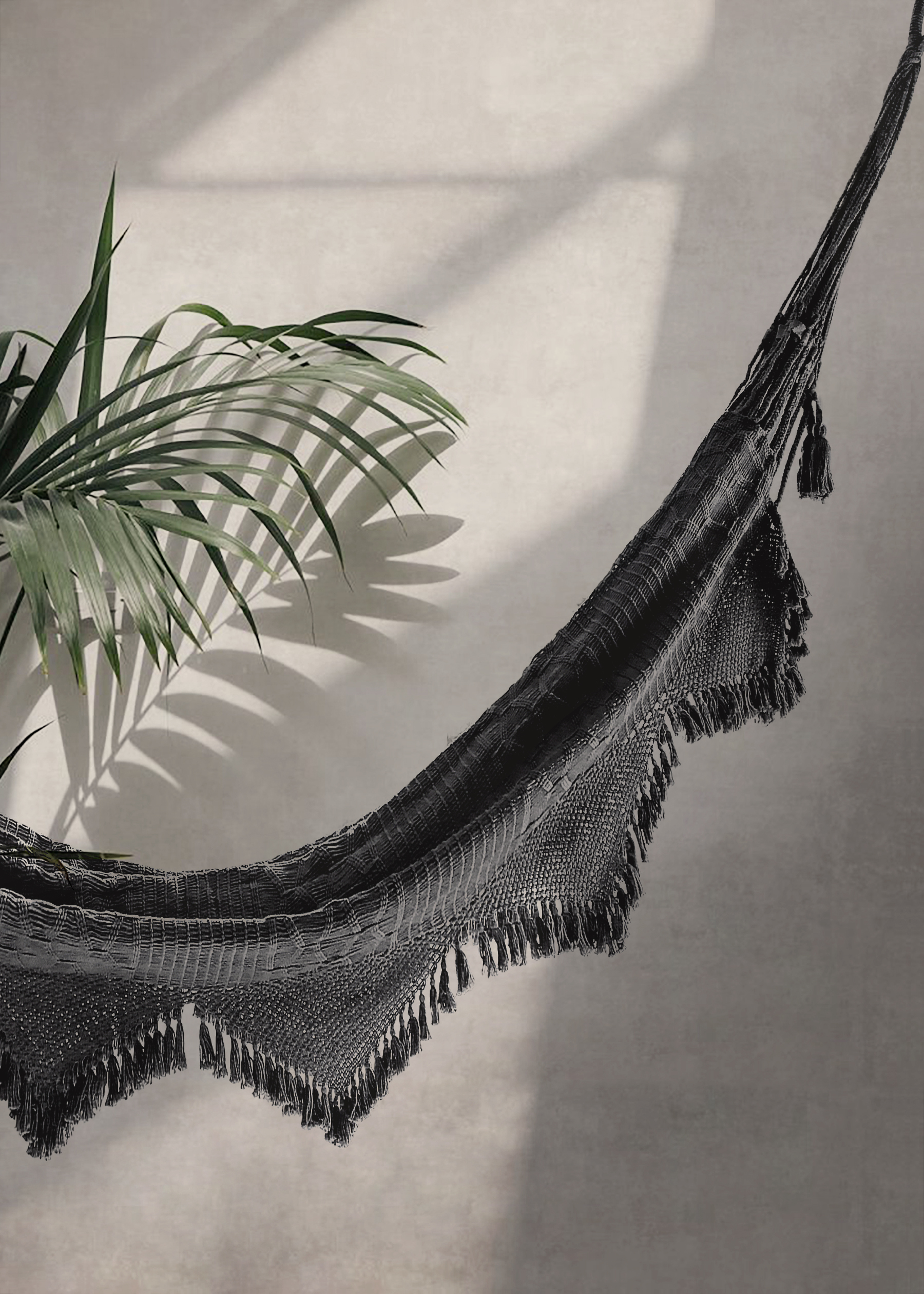 best luxury handmade Bolivian hammock in solid black