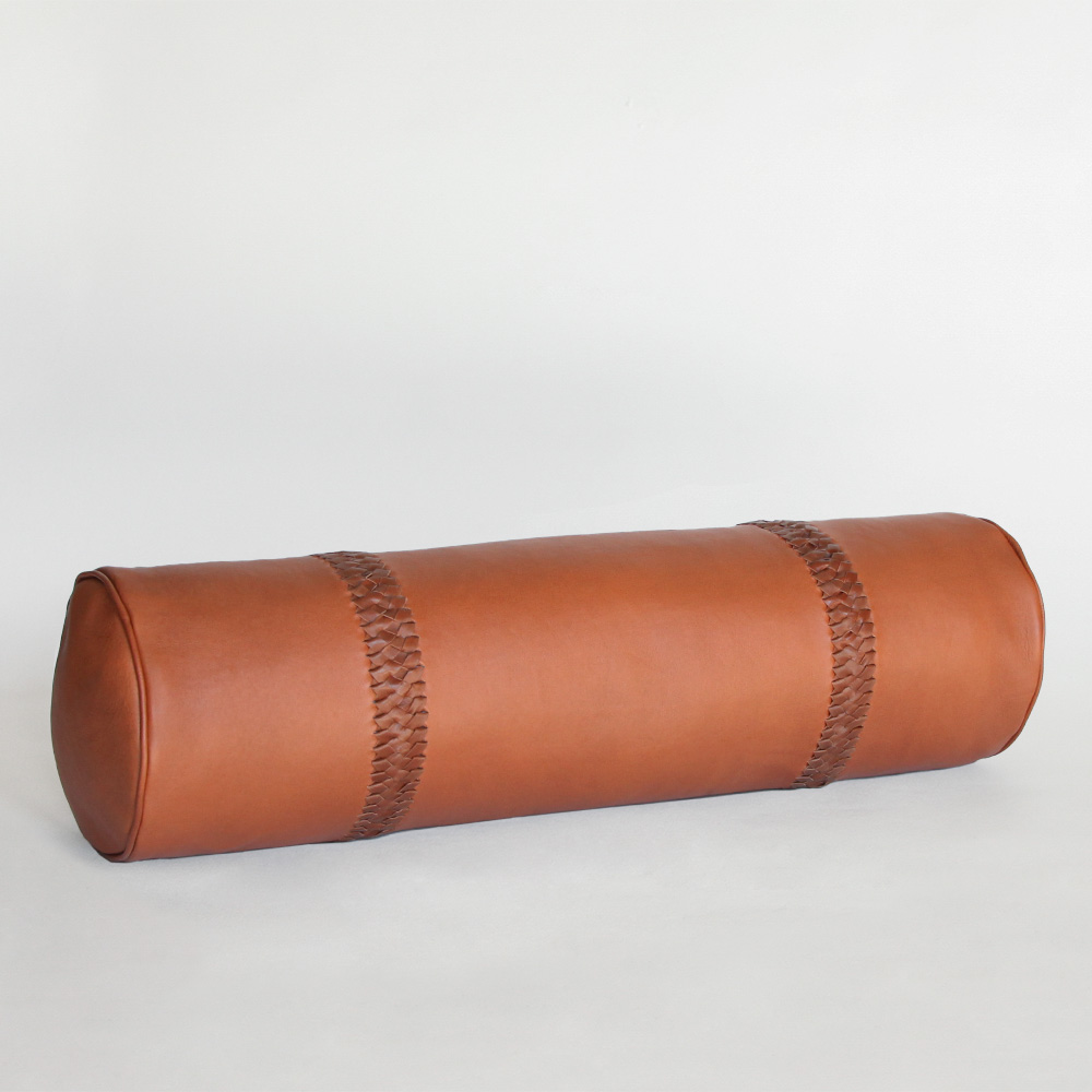 TalabateroLeather_BolsterPillows_Braid_SampleSale_slide l'aviva home