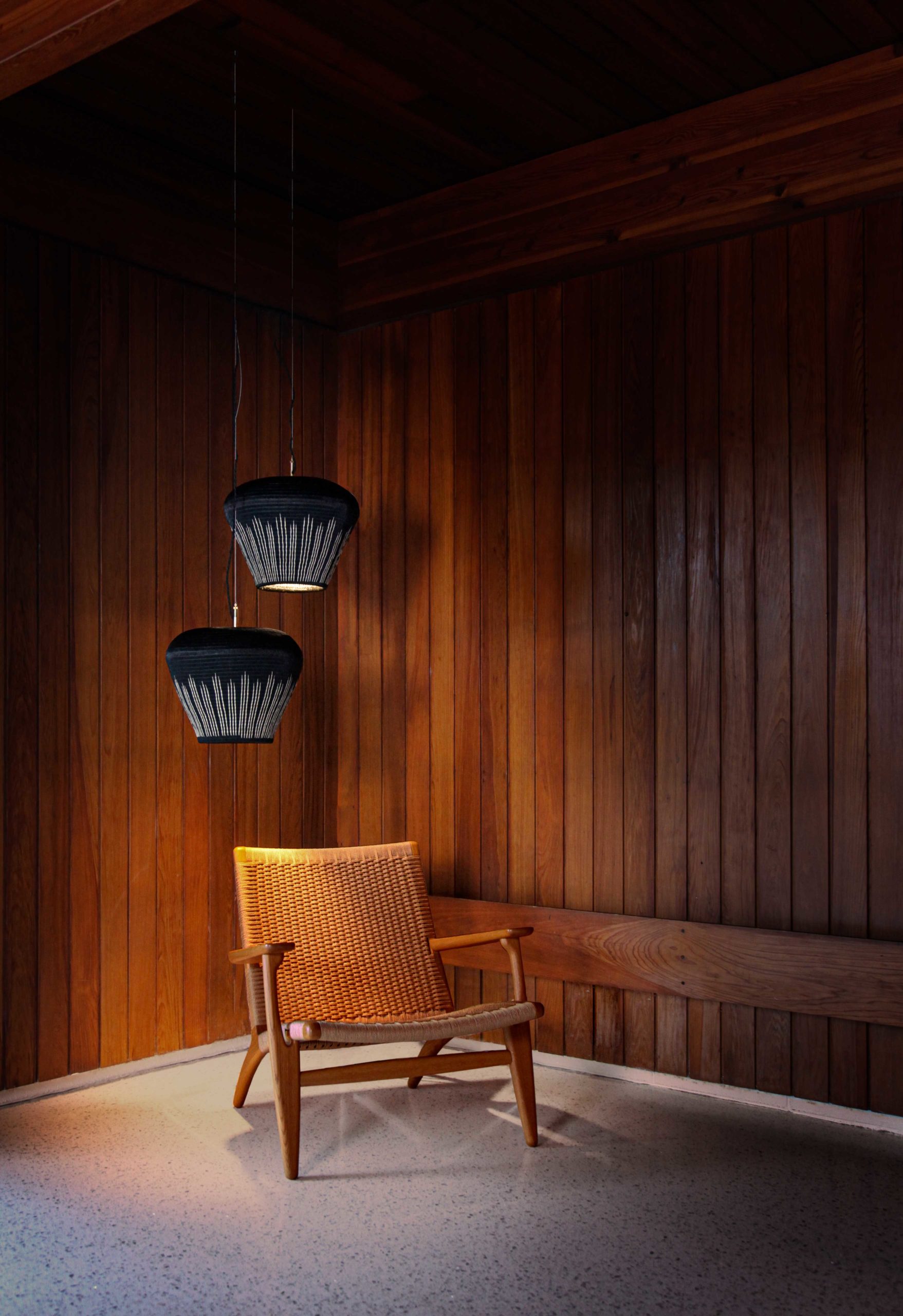 Graphic Werregue pendant light collection.