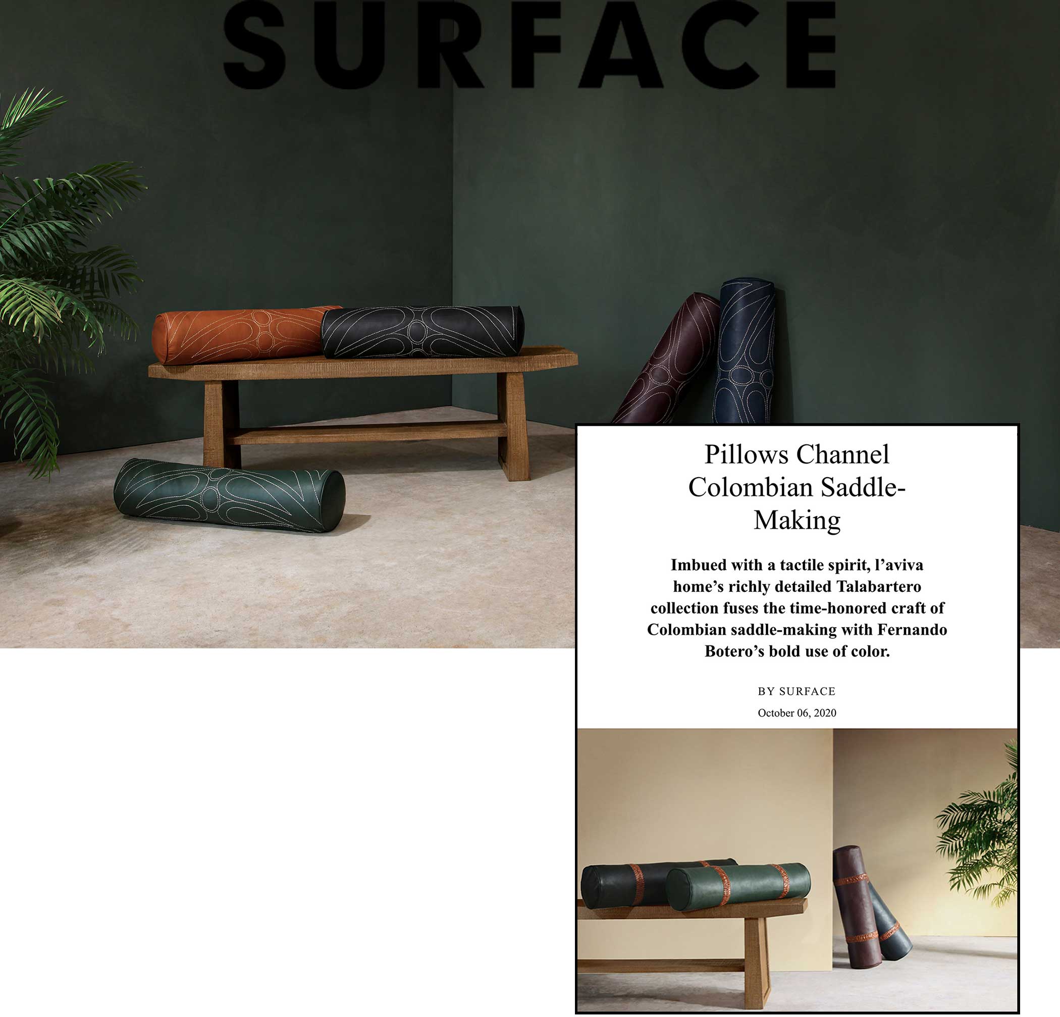 Talabartero Leather Collection featured in Surface Magazine