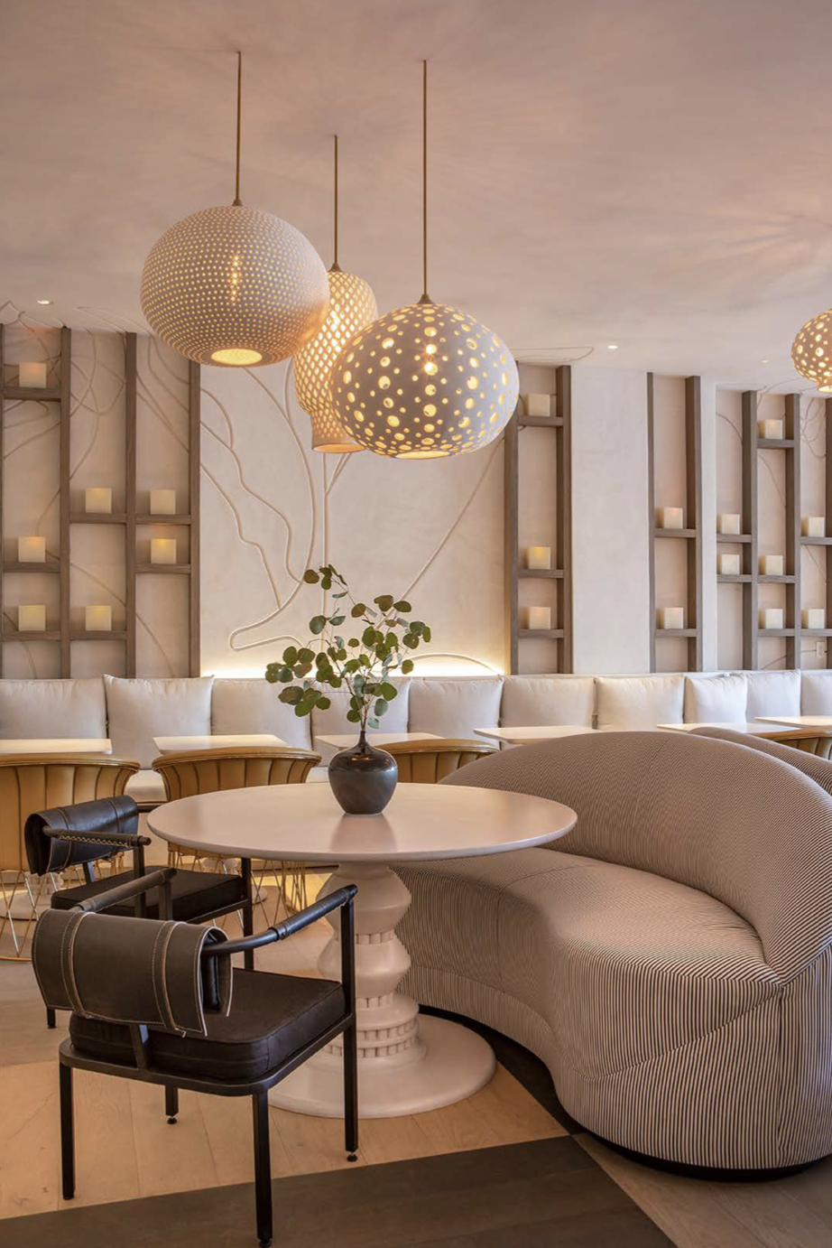 Pendant lights by L'Aviva Home for Gulla Jonsdottir Design at Esperanza Restaurant