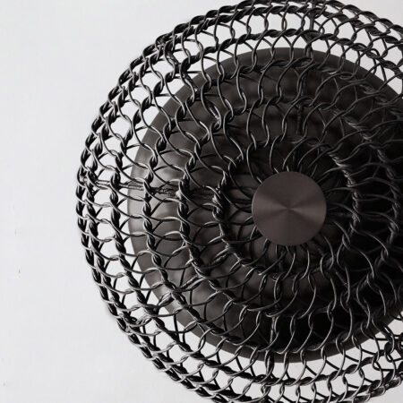 Ventila in black rattan with oil rubbed bronze finish