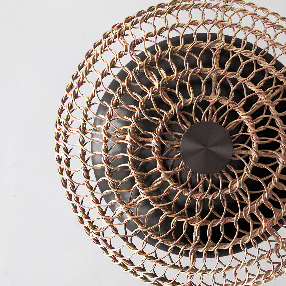 Ventila in natural rattan with oil rubbed bronze finish