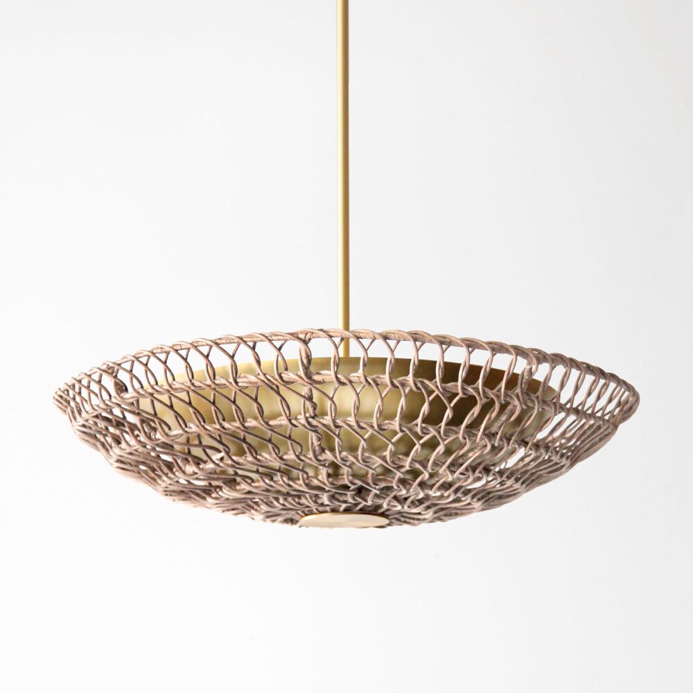 Natural Rattan with Brushed Brass