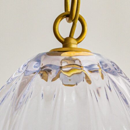 Tobala pendant in clear glass detail