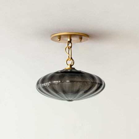 Agave Espadin Mini Semi Flush Obsidian Glass