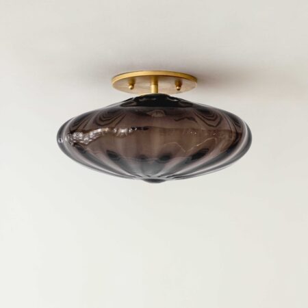 Agave Espadin Flush Mount Obsidian Glass