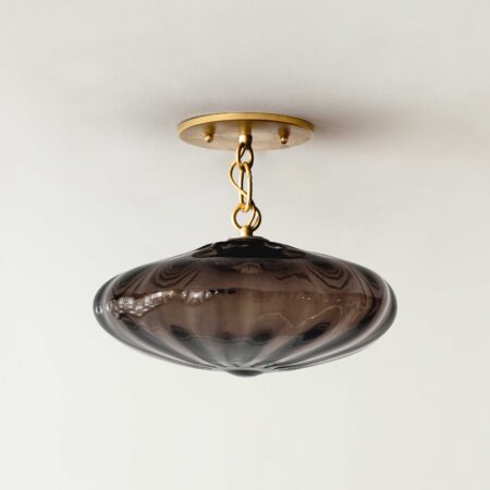 Agave Espadin Semi-Flush Obsidian Glass