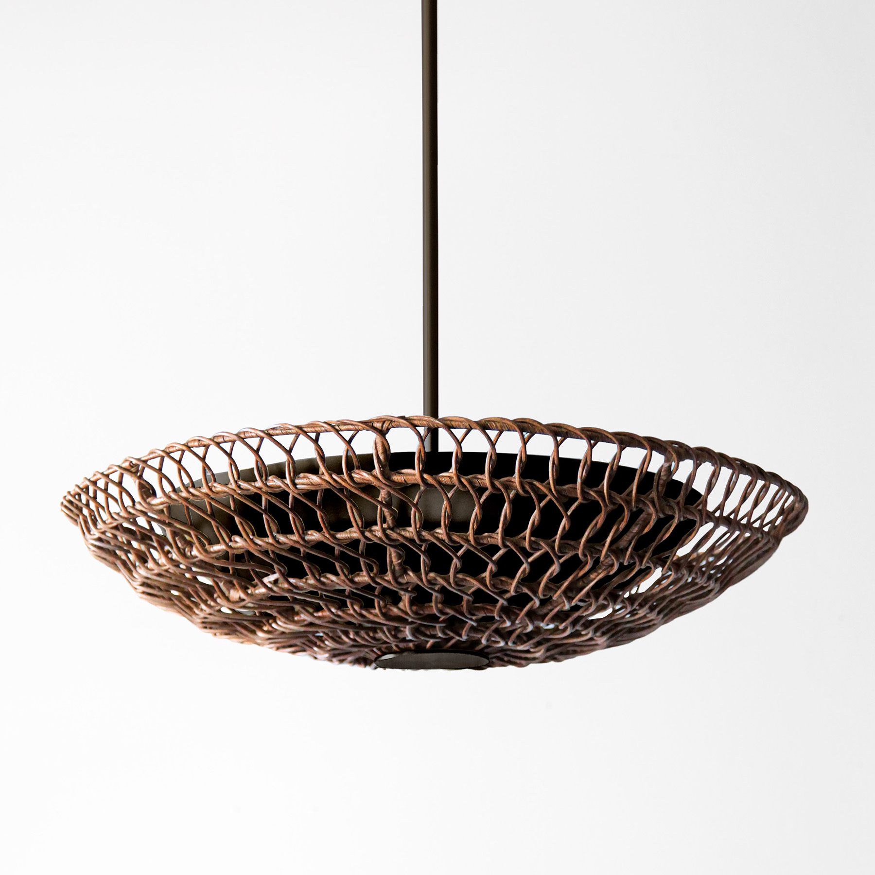 Ventila in mocha rattan with oil rubbed bronze finish