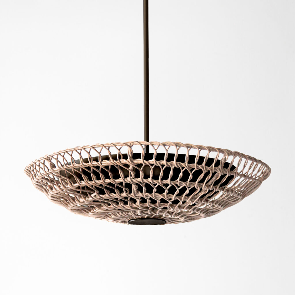 Natural Rattan with Oil Rubbed Bronze