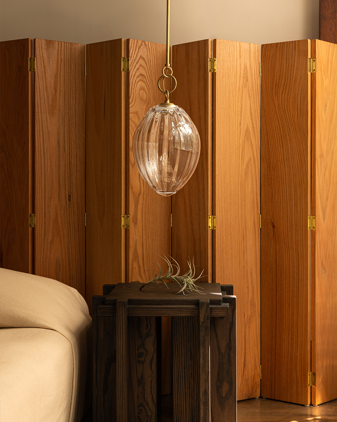 Handblown glass pendant