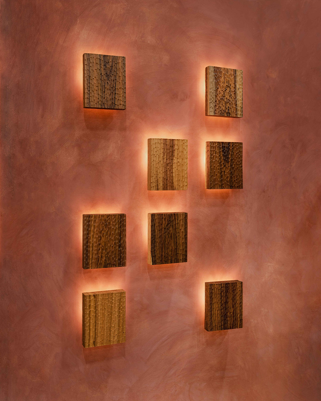 Wood sconces