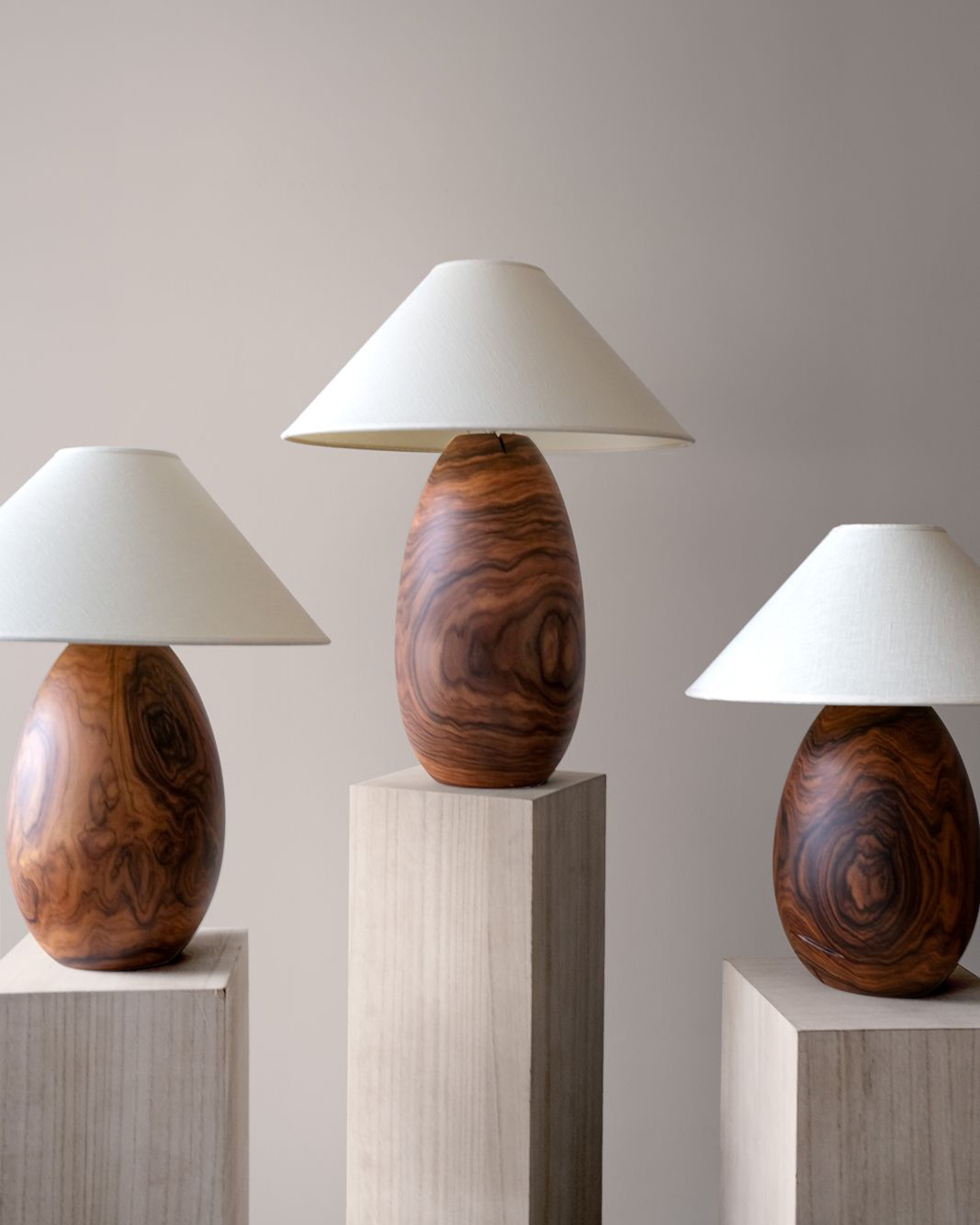 Wood table lamps