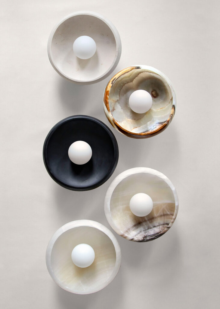 Stone wall lighting scones