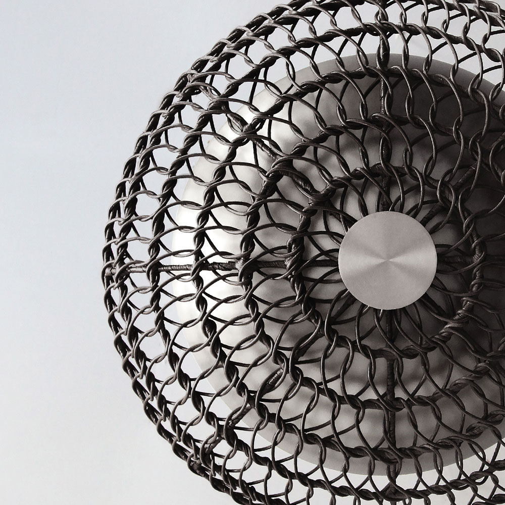 Black Rattan with Brushed Nickel hover