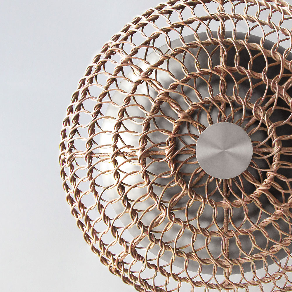 Natural Rattan with Brushed Nickel hover