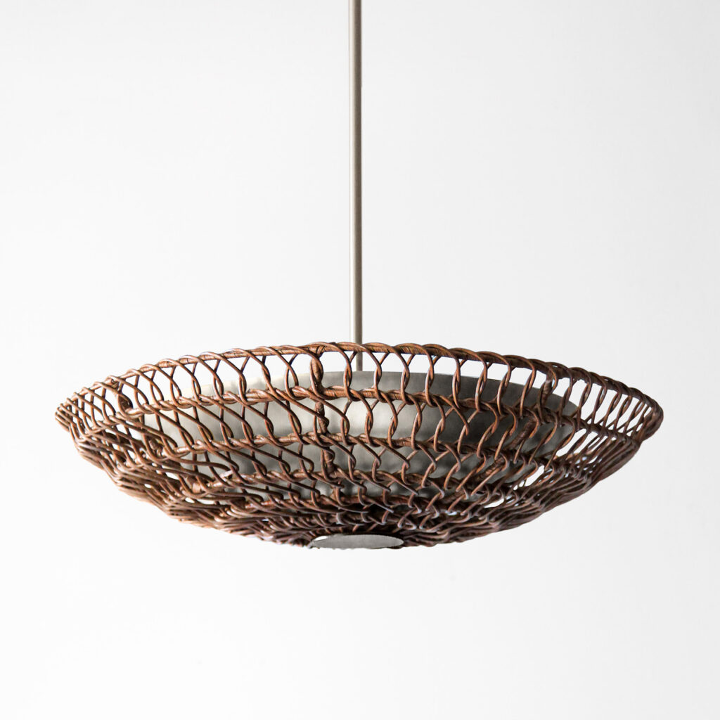 Mocha Rattan with Brushed Nickel